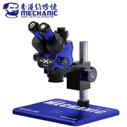 MECHANIC 6558 Elite Trinocular Stereo Microscope, 6.5X-58X Zoom, 100mm Large Working Distance