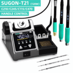 SUGON T21 Soldering Station Compatible Original Soldering Iron Tip Temperature Welding Rework Station 210/245/115 Dual Handle Control