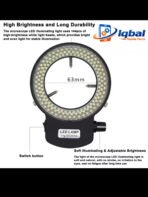 Kaisi 144 LED Ring Light illuminator Lamp For Industry Stereo Trinocular Microscope Video Camera Lens Magnifier 110V 220V