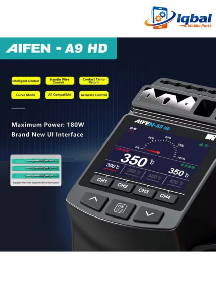 A9 HD Soldering Station Big Color Screen Curve Mode Make the Heating Process More Intuitive More Than 100W