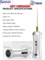 Machine Art 1 Electric Glue Removal Tool Kit 4-Speed Adjustable,Copper & Needle Tips For Phone LCD Screen Glue Removal Cleaning