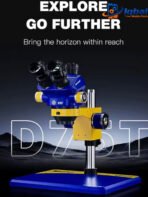 MECHANIC D75T-B11 Lab Trinocular Stereo Microscope HD Electronic Component Magnified 0.7-5.0X Continuous Zoom Observation Scope