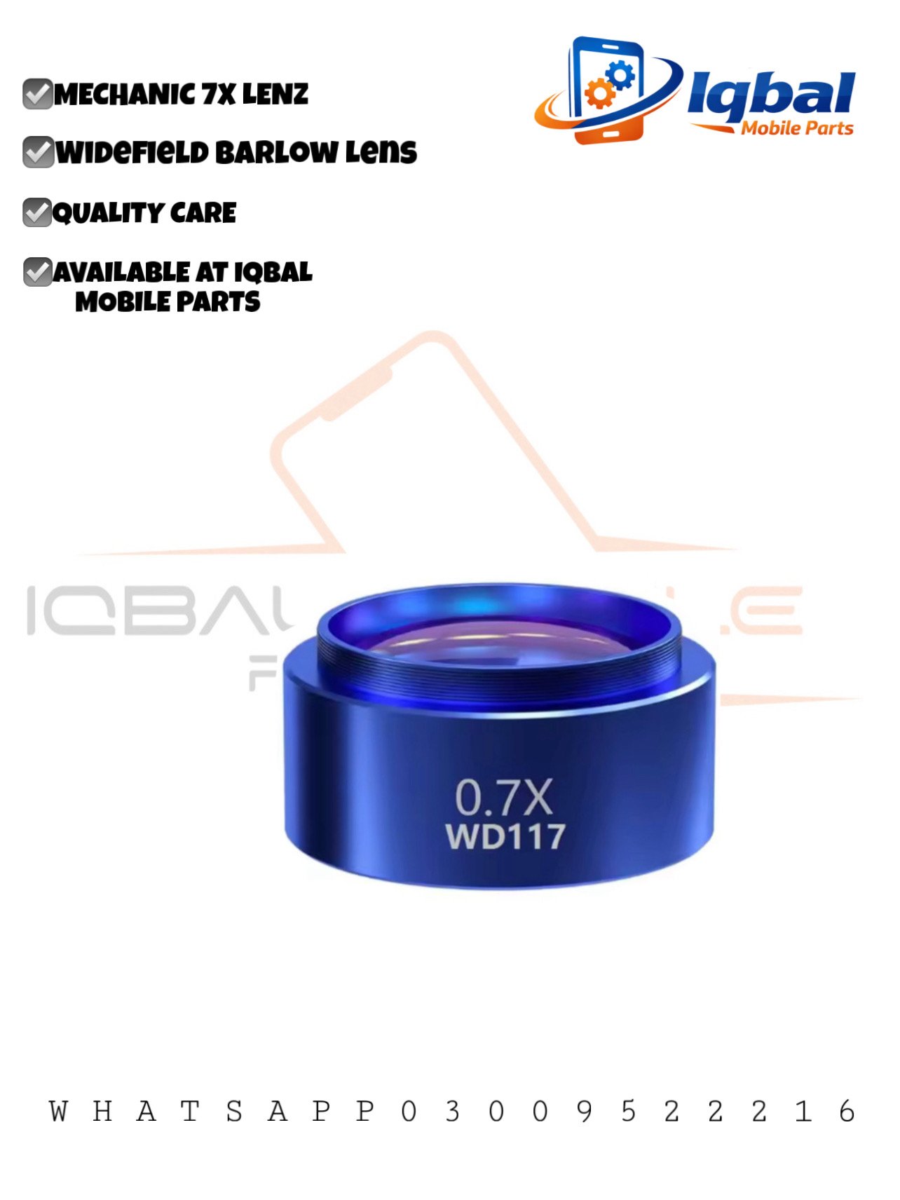 6C8F1DFA-5A5D-42D8-A428-1681F6712B61 MECHANIC 0.7X WD Series Auxiliary Objective Zoom Lens 44mm Thread Widefield Barlow Lens for Binocular Trinocular Stereo Microscope - Image 1
