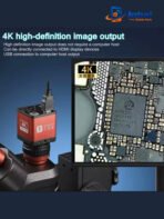 YCS 4K Industrial Microscope Camera Red High Pixel Camera Microscope FOR Trinocular Stereo Microscope PCB Soldering - Image 2