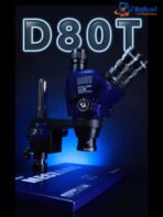 MECHANIC D80T-B5 Industrial Trinocular Stereo Microscope 8-80X Zoom PL10x27 Eyepiece 0.5X CTV Adapter Complete Repair Tools Kit - Image 2