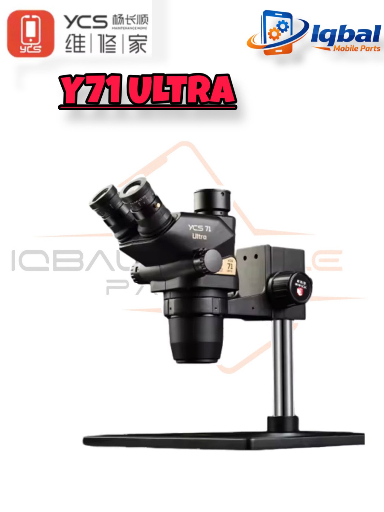 E6EC8912-B50F-4508-ABA3-DB71567CC72D YCS New 71 Ultra Trinocular Microscope Head 0.67X-45X Zoom for Phone Electronic Soldering Repair Microscope - Image 1