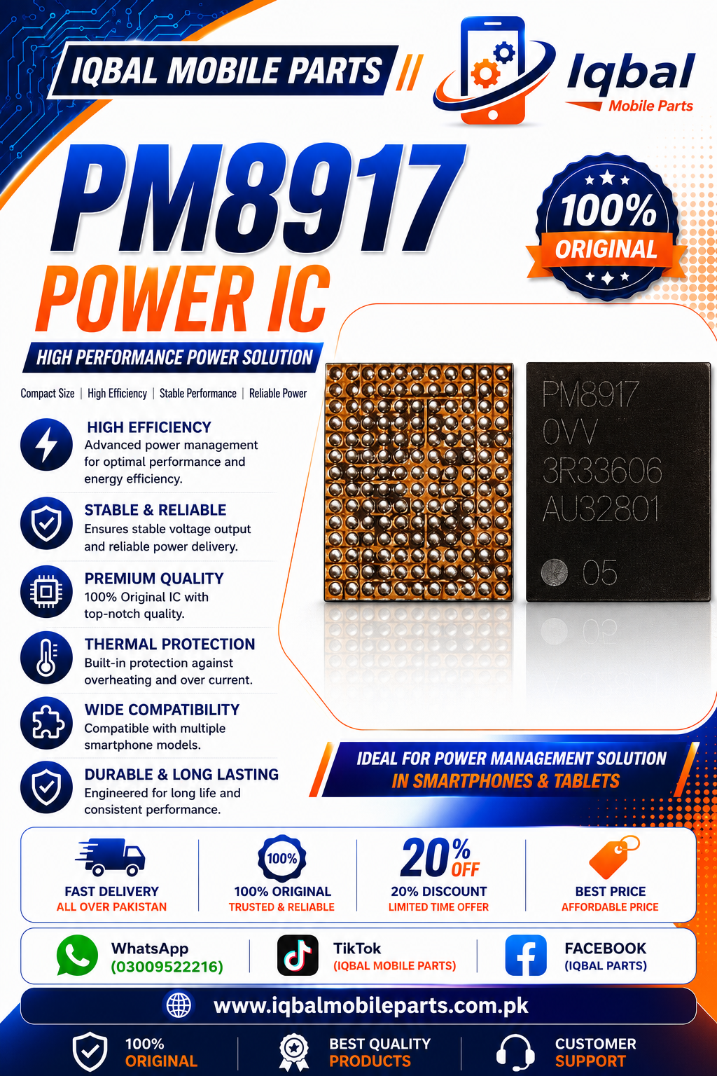 6D08B68A-BBB3-45A4-9E8F-0BD9BD19F282 PM8917 POWER IC - Image 1
