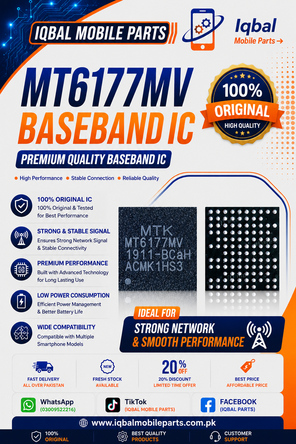 9ADE5624-BA95-4E82-B38E-7DD60BE30A9B MT6177MV BASEBAND IC - Image 1
