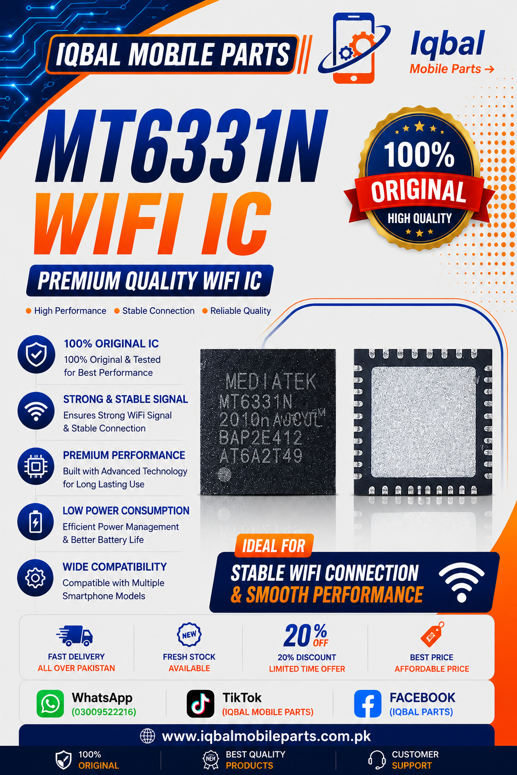 9FDCA6E7-6239-4948-9B94-AC58F9516952 MT6331N WIFI IC - Image 1