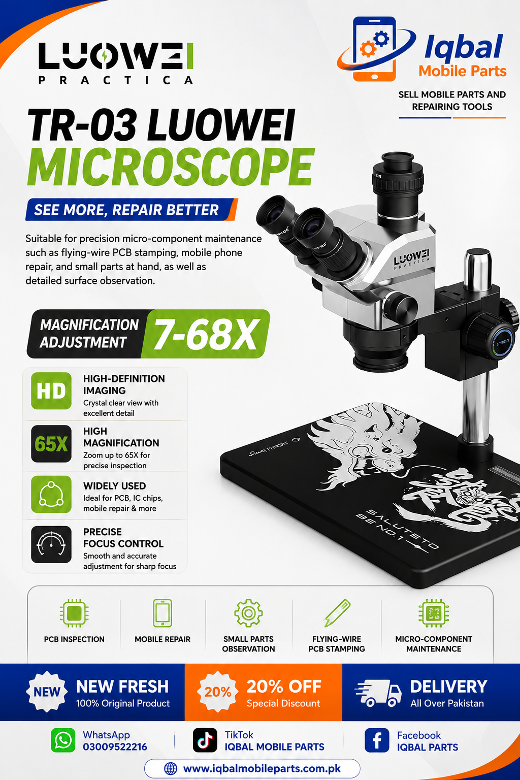 CEA46136-5B09-423C-A652-8BF77FFE73C3 TR-03 LUOWEI MICROSCOPE - Image 1