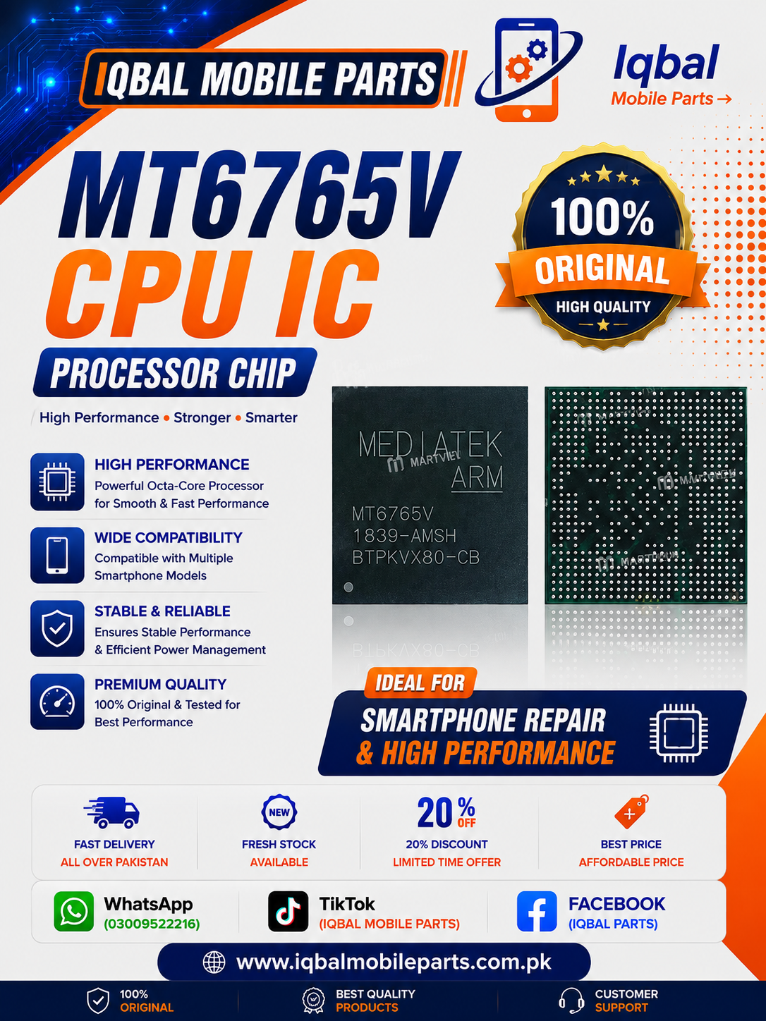 D6B9A3B3-A481-4F64-8A7F-855D106DD041 MT6765V CPU IC - Image 1
