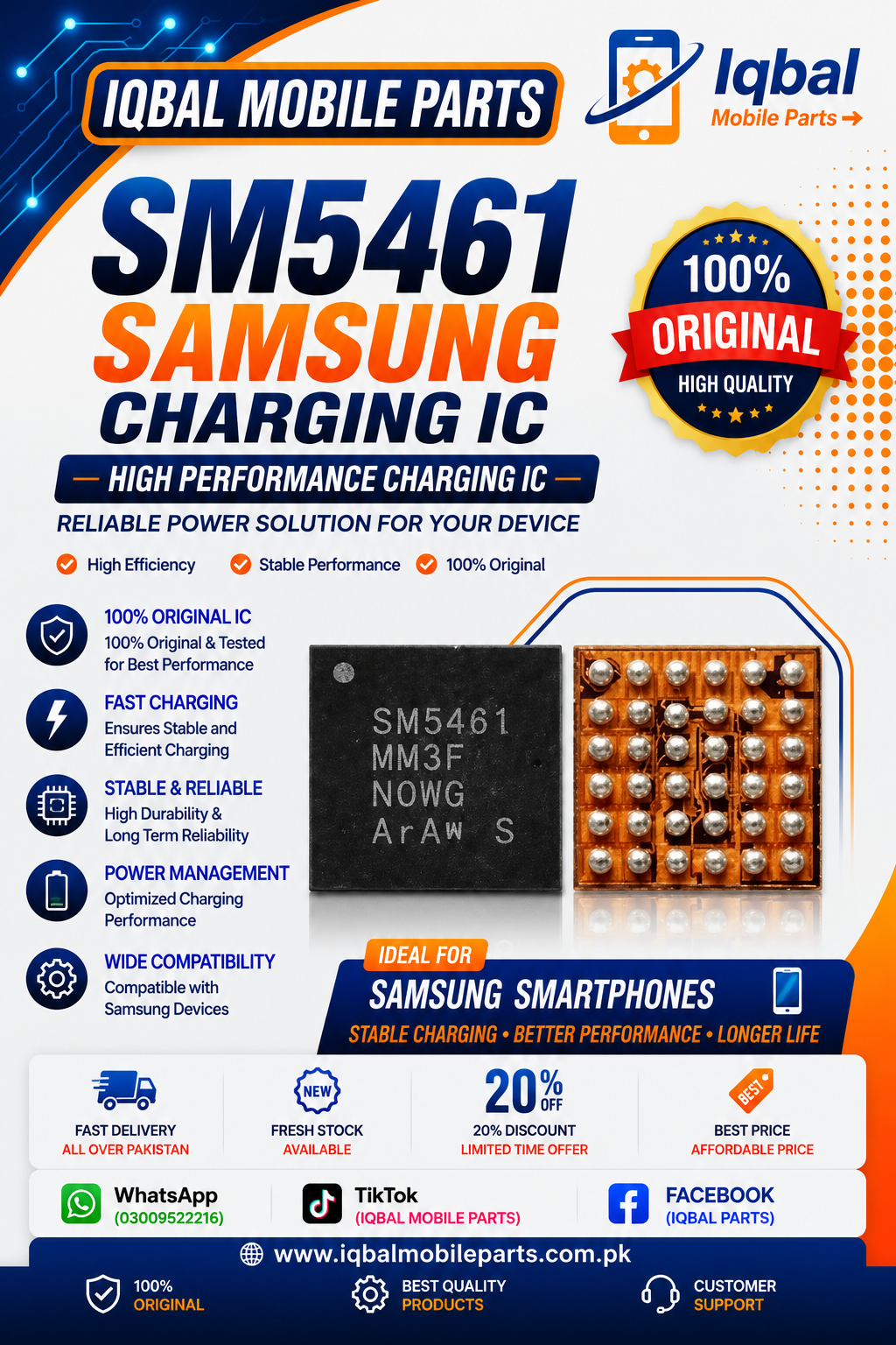 6C774537-4CDF-43F5-83EE-667385ECFE36 SM5461 SAMSUNG CHARGING IC - Image 1