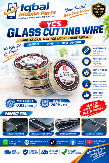 YCS 0.035 SPECIAL CUTTING WIRE FOR GLASS/TOUCH CHANGE
