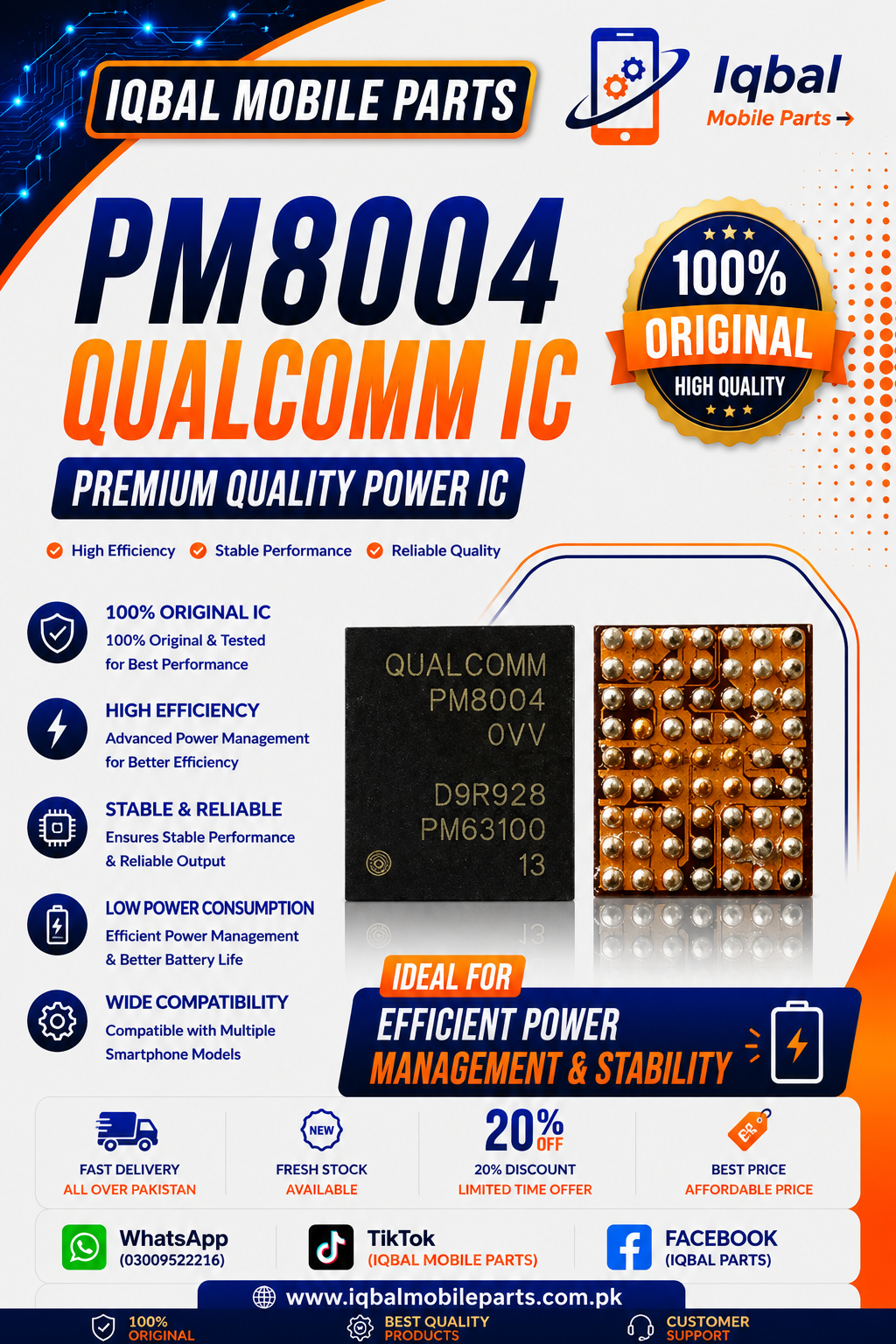 BDEECF7A-73C9-4C22-BC6A-9DB280C5EFAC PM8004 QUALCOM IC - Image 1