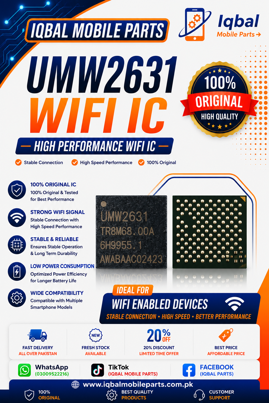 C05389FD-18FF-427F-AE44-2B3CC767EBA4 UMW2631 WIFI IC - Image 1