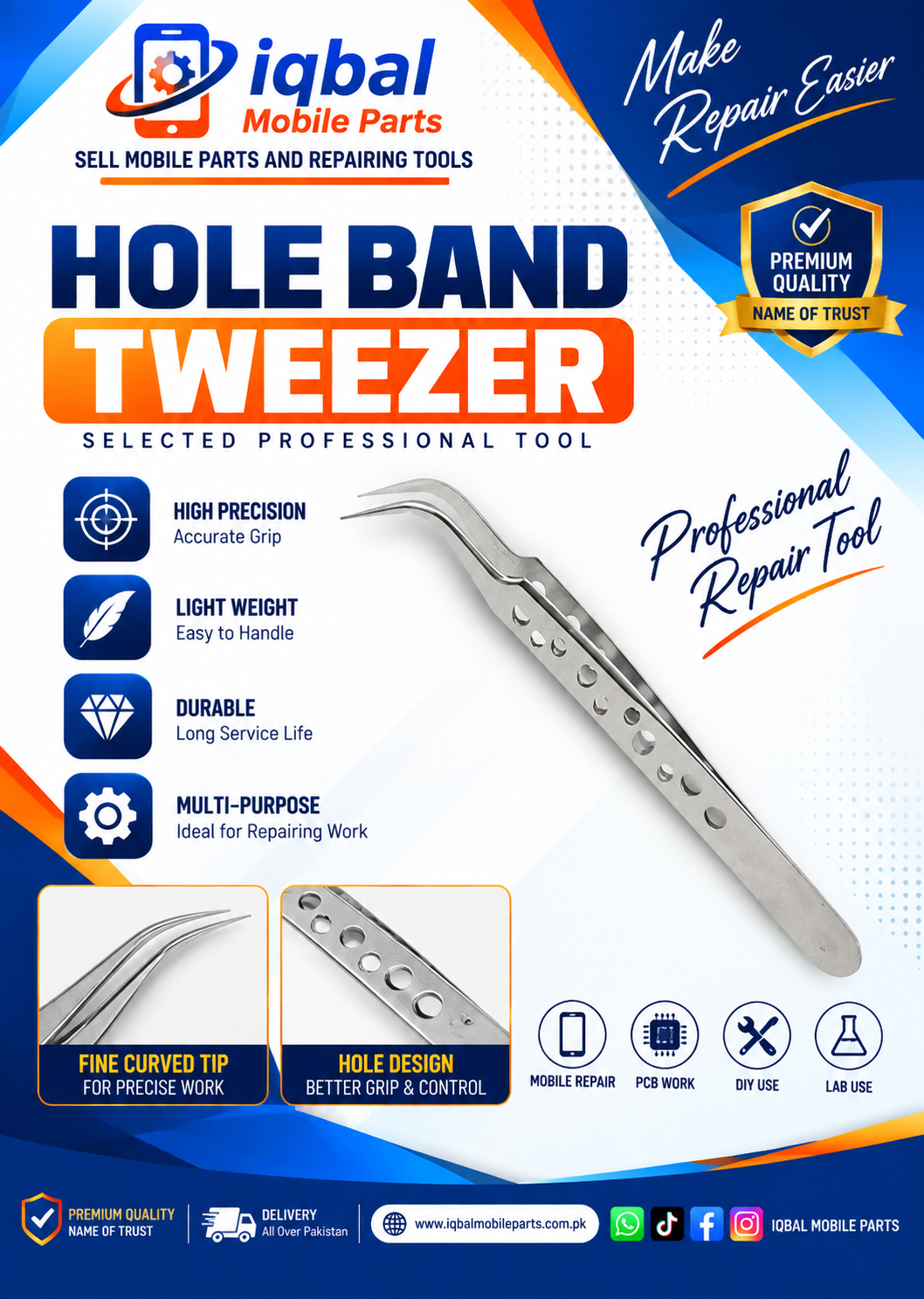 CB490D2C-2D1B-4CB3-A18A-24FF4B451EE1 HOLE BAND TWEEZER - Image 1