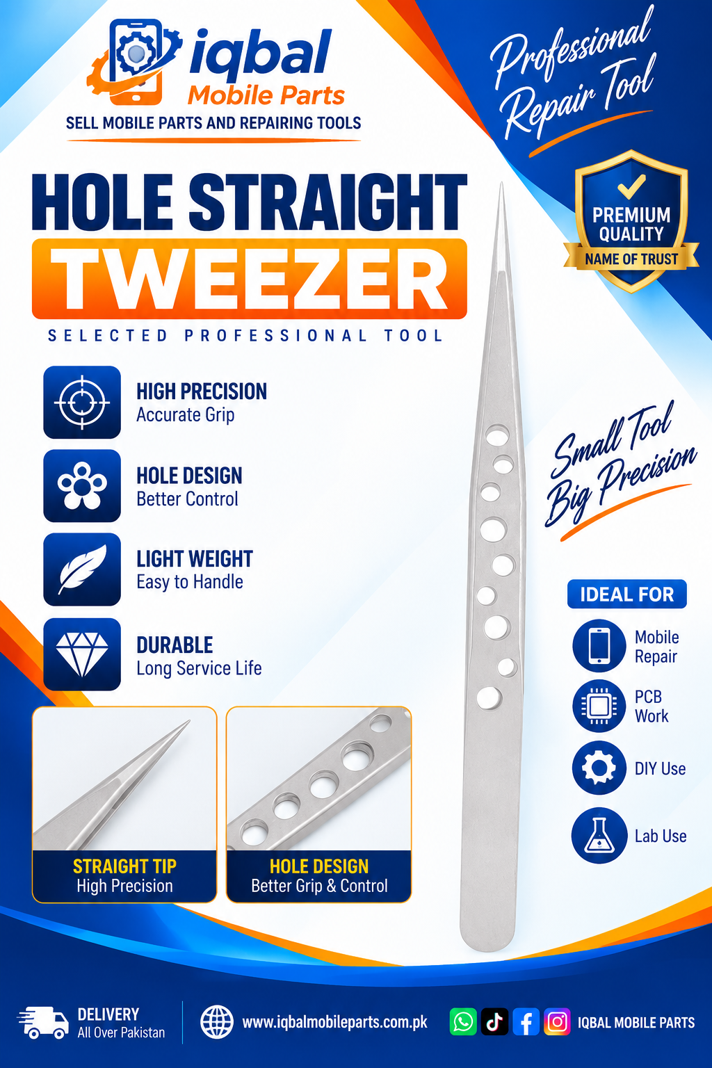 D11115DE-8B20-41F8-8F2D-F9E03514616F HOLE STRAIGHT TWEEZER - Image 1