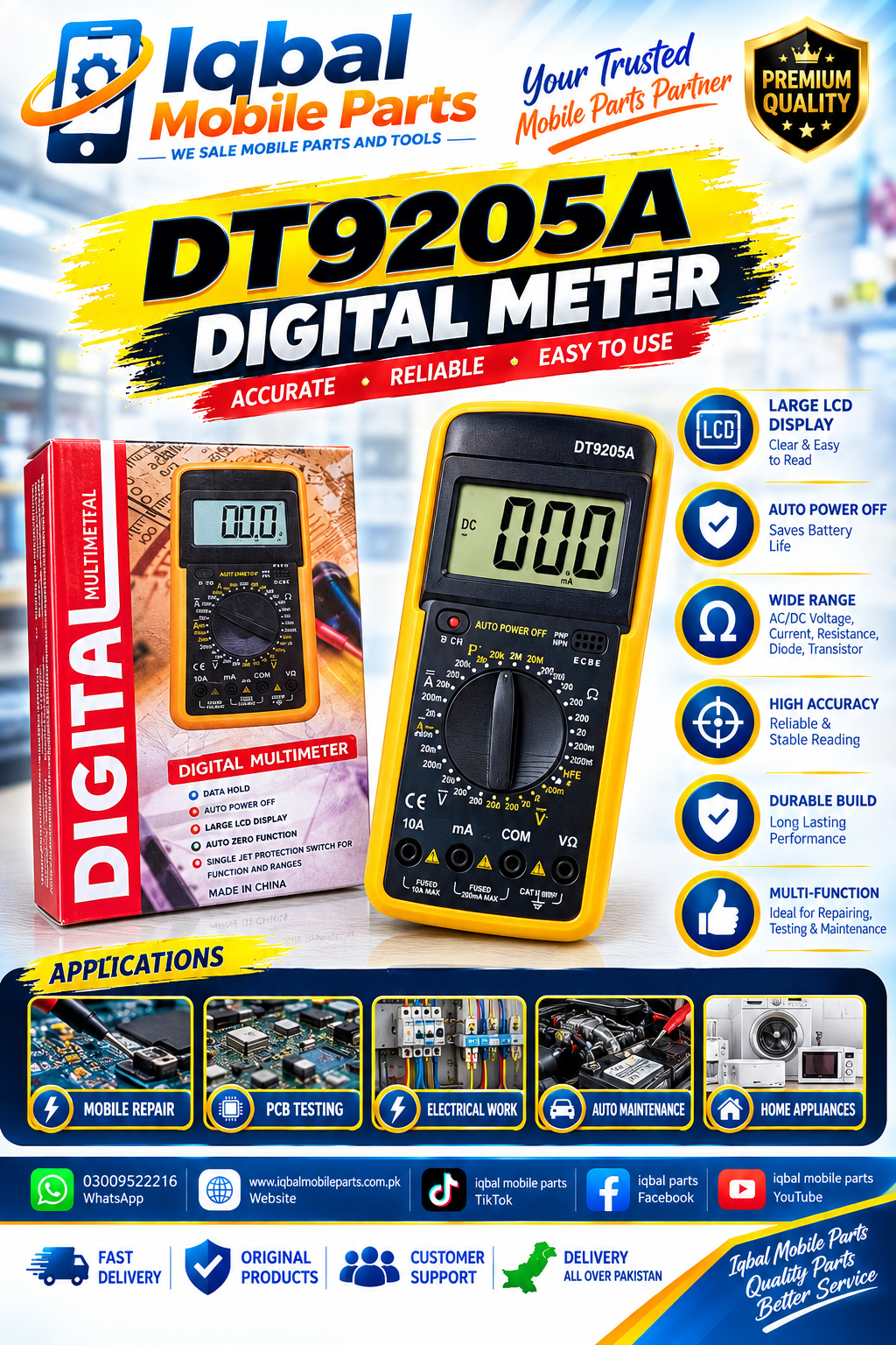 D39A48F7-A647-485C-97F1-CB71C4B01E6F DT9205A DIGITAL METER - Image 1