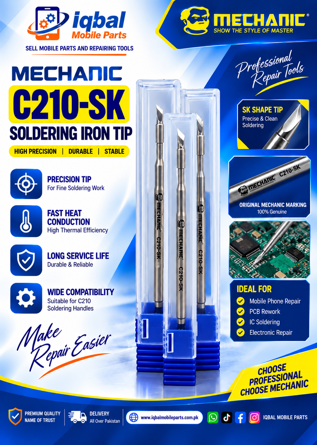 D877CC24-034A-484D-9352-43028E655EA1 C210 SK CUT MECHANIC SOLDERING IRON TIP - Image 1