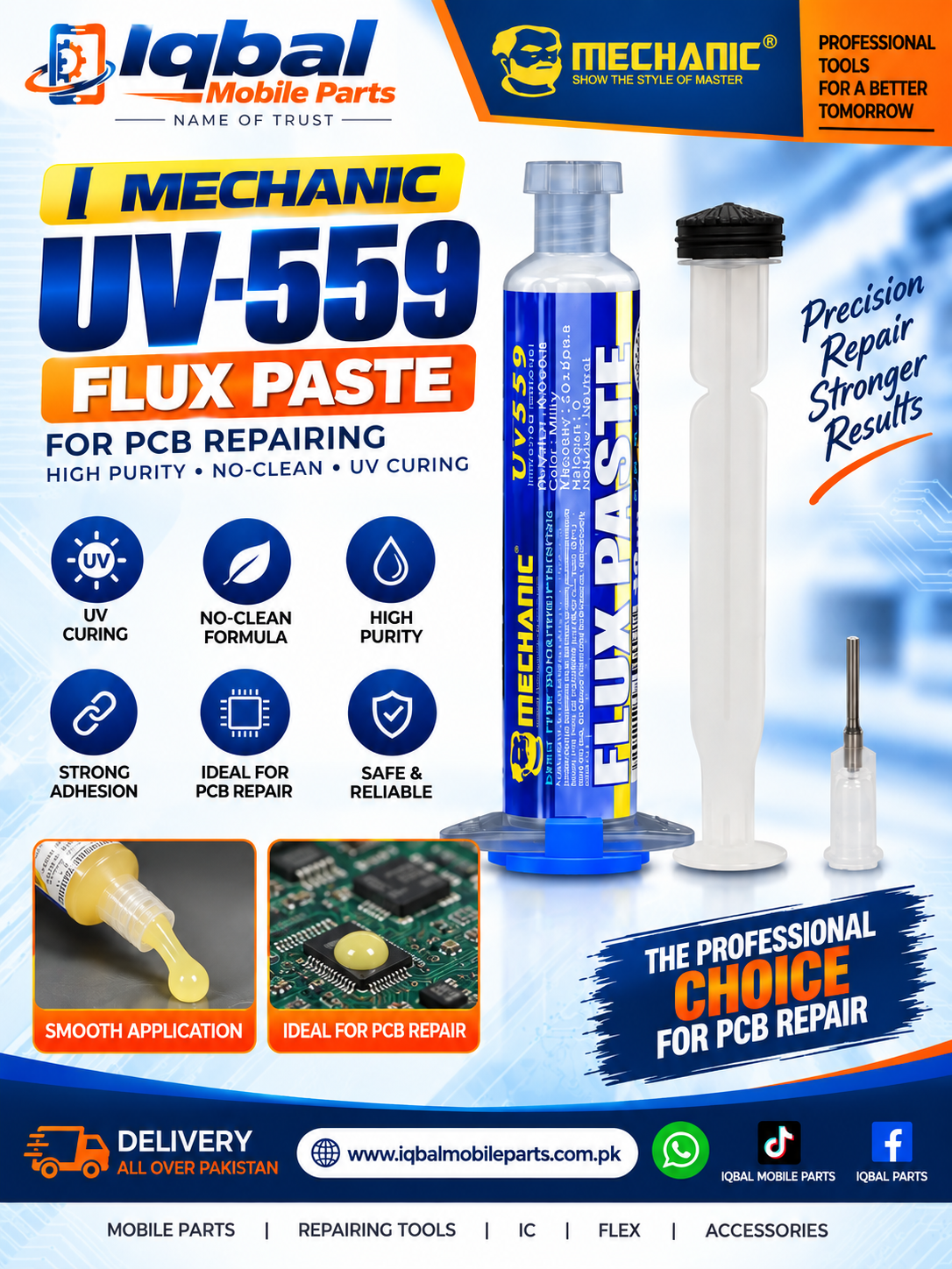 FDB21D20-3F0D-4A63-81EB-0F6BD0CFA60E 559 MECHANIC 10CC FLUX PASTE - Image 1