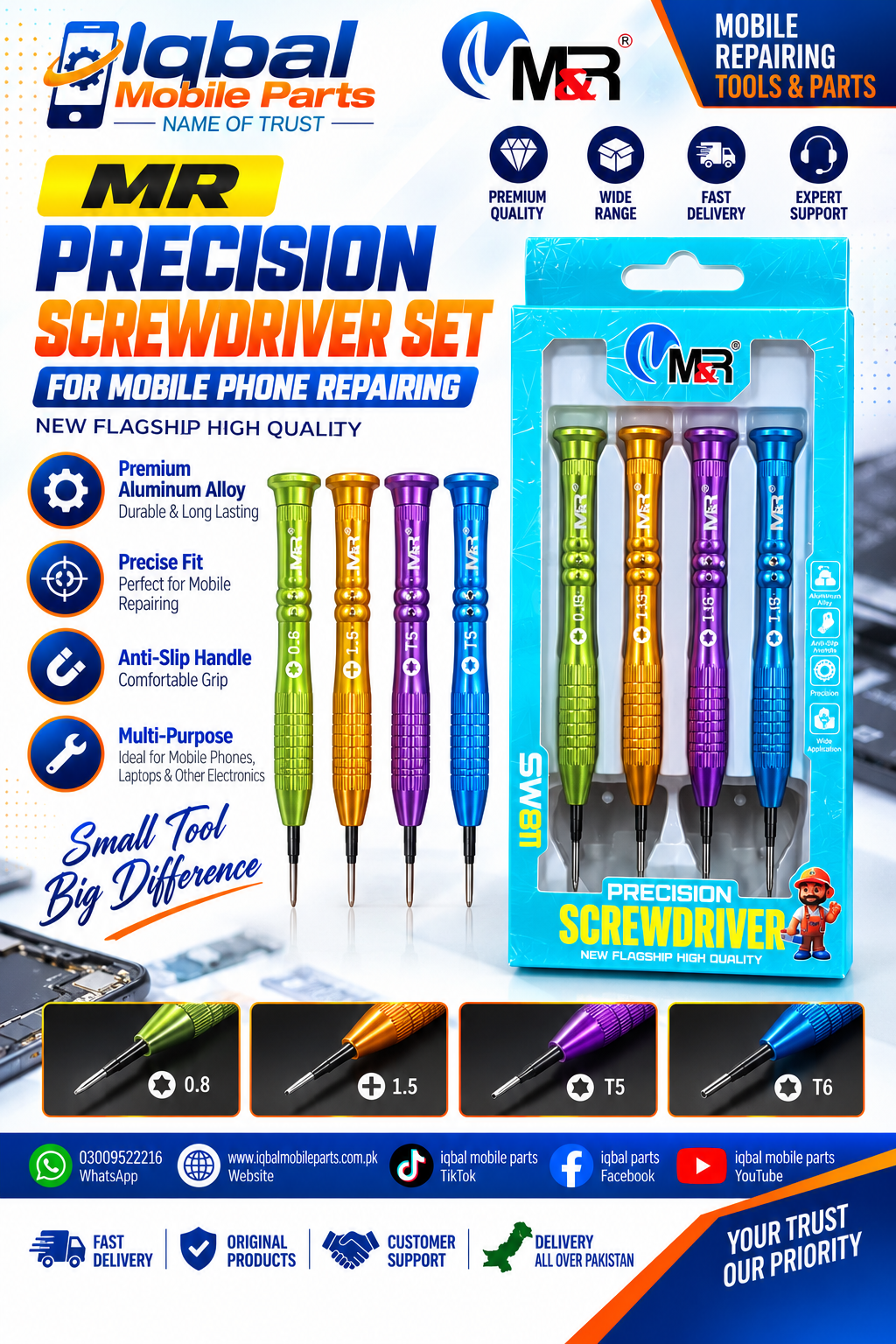 1489FA46-5F46-4AB2-BDF2-C7A5E1C97076 SW811 M&R 4 IN 1 SCREW DRIVER SET - Image 1